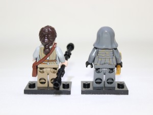 Rear view of the mini figures